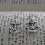 Silver Nautical Anchor Earrings - Sailor -..